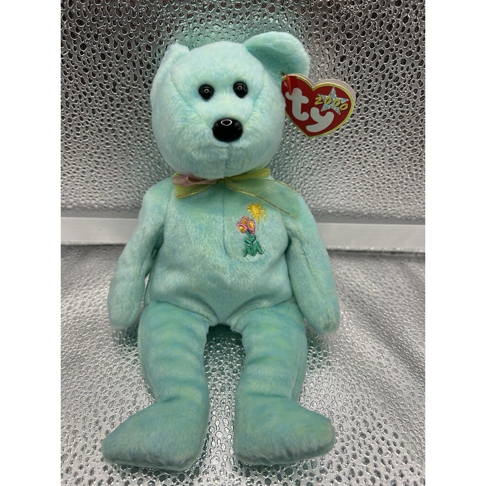 Ariel the Bear - 2000 Ty Beanie Baby. Rare with Errors. Perfect Condition.